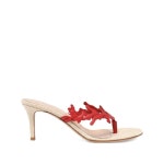 지안비토로씨 오션 텅 코랄 아플리케 하이 힐 샌들 G1015