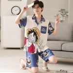 잠옷남 여름 반팔 반바지 냉장고 얇은 한국판 캐릭터 남자 스몰 사이즈 M 키 정도 몸무게 85 G2535