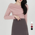 로랑 슬림핏 오프숄더 니트 모이르벨라 T24FW2-A1265
