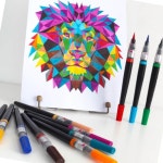 손글씨 문구용 컬러 붓펜 그림 그리기 아트마크 펜