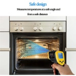 적외선 온도계 디지털 -37 F 932 F -32 C 400 C IR 온도 건 사람에게... 않음 요리 튀김 주방 바비큐 고기 설탕 냉동고에 Yellow-32 C 400 C