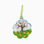 볼클레이 봄동산 꾸미기 귀여운 꽃모양 벽걸이액자 DIY 4인 미술 경로당 만들기