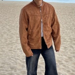 파트 미니멀 스웨이드자켓 바이커자켓 웨스턴자켓 차이나자켓 집업자켓 와인카멜 M