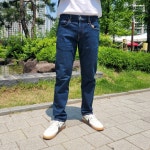 리바이스 리바이스 502 남자 테이퍼드 핏 진 스판 청바지 LEVI S 진청 다크 인디고 30