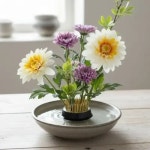 동양 도자기 침봉 꽃꽂이 화훼 장식 화분