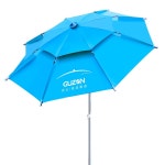 프리미엄 낚시파라솔 암막 4중코팅 캠낚 우산 방수 흑적 2 4m 땅꽂이