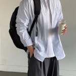 빌리먼트 에센셜 오버핏 옥스포드 셔츠-4color