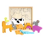 캐스비 유아동 그림찾기 송아지 오리 농장동물 원목퍼즐 호기심 집중력