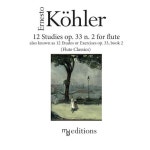 12 연구 op 33 n 플루트를 위한 2 에뛰드 또는 연습 Book