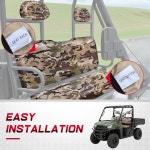 폴라리스 레인저 500 700 800 2002 2003 2004 2005 2006 2007 2008을 위한 프로콤 UTV 시트 커버 핏 방수 1680D 내구성 패브릭-카모