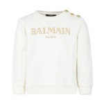 발망 키즈 로고 엠브로이더드 Button-Detail 스 셔츠 Size 8Y BV4B10-Z0081-102 883022