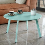 멜루비치 야외 사이드 테이블 야외 실내 금속 강철 파티오 커피 원형 내후성 녹 방지 Pack of 1