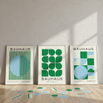 컨티뉴 컨티뉴 바우하우스 명화 포스터 3종 세트 A2 대형 인테리어 액자 미드센츄리 모던 감성