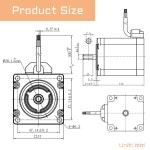 YEJMKJ Nema 23 스테퍼 모터 바이폴라 2 8Nm 396 48oz in 4A 1 8도 Nema23 57 2상 4선 고토크 3D 프린터 CNC 라우터 조각기