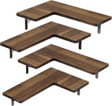 아마다 홈퍼니싱 코너 플로팅 선반 4개의 벽 세트 장식용 홈 우드 사무실 침실 욕실 세탁실 주방