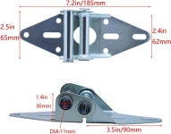 아연 도금 처리된 헤비 듀티 14 게이지 스틸 1 차고 문 힌지 - 주거용 경량 상업용 교체 1