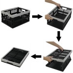 제기요 16리터 접이식 상자 보관 용기 플라스틱 3개 세트