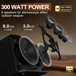 쿨뮤직 300W 프로페셔널 어쿠스틱 앰프 7입력 버스킹 PA 시스템 스튜디오급 리버