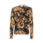 베르사체 바로크 하이 넥 블라우스 79hafm04