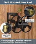 야외 정원 호스 릴 벽걸이 헤비 듀티 워터 랙 와인딩 1 39 36