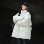 패딩남하이넥순색빵복방풍방수펀칭패딩 다크 DSA157-1-M8825-P85