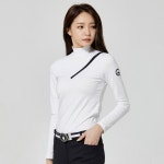 럭스골프 홀릭앤플레이 여성 사선 배색 긴팔티셔츠 ha3wts001