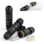 LED 조명용 방수 I 커넥터 3 핀 실외 와이어 케이블 터미널 어댑터 홈 분기 장치 IP68-M25 2