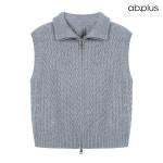 에이비플러스 에이비플러스 ab plus 하이넥 집업 꽈배기 니트 LSA1MV32A