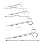 11 16 CM 동물 수 스테인레스 가위 스틸 외과 11 Pointed Bend