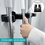 요타 자석 걸레 빗자루 홀더 강한 미끄럼 방지 걸이 삽 갈퀴 도구 걸이용 헤비 듀티 벽걸이 유틸리티 보관 랙 4랙 4 Rack