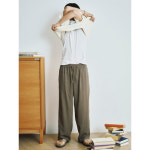 에잇세컨즈 리넨 블랜디드 와이드핏 이지 팬츠 215521dy1h