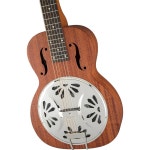 그레치 번들 천이 픽 스트랩 와인더 스트링 천연 된 스퀘어넥 공진기 어쿠스틱 바자 - 오스틴 스트링 박스카 연마 Natural G9210