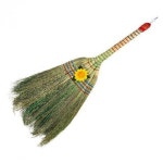 꽃장식 고급 수수비 빗자루 길이 약84cm