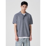 에잇세컨즈 잔 스트라이프 카라 반소매 니트 264751dy2q