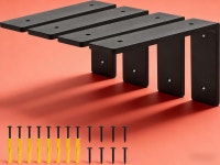 6 X 4 선반 지지 브래킷 헤비 듀티 L 최대 하중 66파운드 선반용 금속 조리대 모서리 4팩 6 x 4 모양 6 x 4 L shape