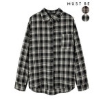 머스트비 여성 루즈핏 타탄체크 셔츠