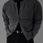 모넌 남자 헤리티 비슬로 가디건 울니트 남녀공용 커플 정장 기본 가을 겨울 니트가디건