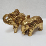 돈들어오는 재복 코끼리 동상 조각상 조각품 소품 한쌍