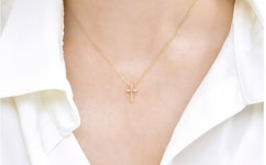 미니골드 십자가 팬던트 카루스 PETM4080