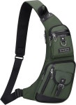 대명화점 | 남성용 위츠만 슬링백 여행용 슬림 가슴 가방 원 스트랩 경량 캐주얼 데이팩 Army Green