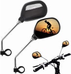자전거 거울 2Pc 대형 광각 360 조절 - 핸들바용 산악 도로 오토바이용 22-26mm