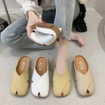 투갱스 여성뮬슬리퍼 발편한 뮬 블로퍼 여름 슬리퍼 38 머스타드