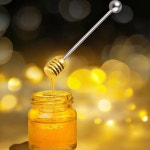 손잡이 스테인레스 원형헤드 꿀스푼 꿀디퍼 허니스푼