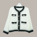 조이마담 골드버튼 배색 자켓 j3397