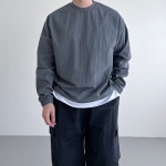 베르노바 아노락 나일론 바람막이 맨투맨 우븐 오버핏 바스락 긴팔 티셔츠