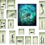 해저 인어 투명 스탬프 스크랩북 공예 장식 엠보싱 템플릿 인사 카드 수제 여름 1 stamps H0322