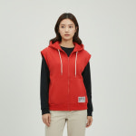 조이마담 레터링패치 특기모 집업 후드 조끼 j3398