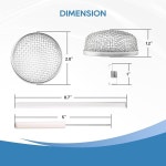 RVGUARD RV 플라잉 곤충 스크린 퍼니스 통풍구 커버 버그 스크린 2팩 2 8 x 1 3 스테인리스 스틸 메쉬 도구 실리콘 고무 2 Pack