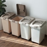 대용량 공용 분리수거함 재활용 분리함 쓰레기통 솔보휴지통50L 아이보리1p 아이보리1p