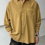 털보형제들 오버핏 피그먼트 워싱 셔츠